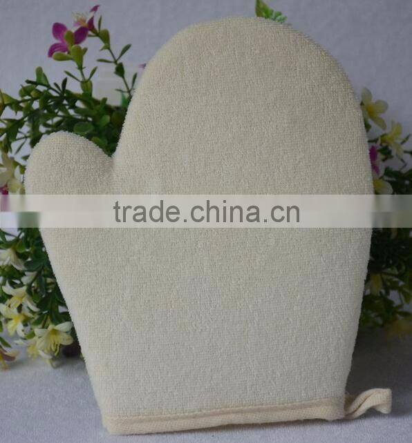 cy297 Naturals Exfoliating Deep Cleansing Double-sided Loofah Pads Glove Luffa Fibres Sponge Scrubber Brush For Shower