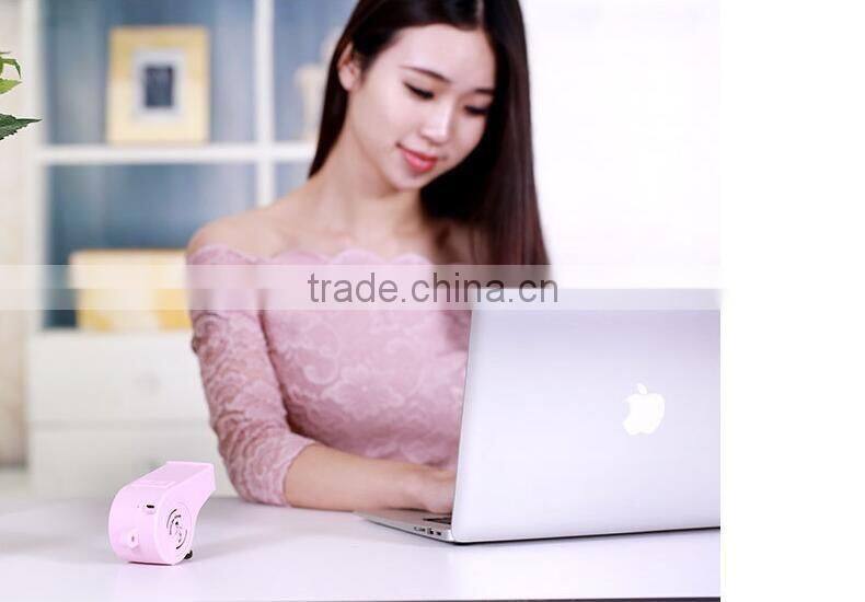 Creative mini fan summer hand-held whistle Cool fan new ultra-thin portable two tranches variable speed fan