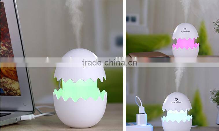 Mini Egg Shape Humidifier With USB Charge, Air Fresh Purifier Control by Tourch Switch For Office