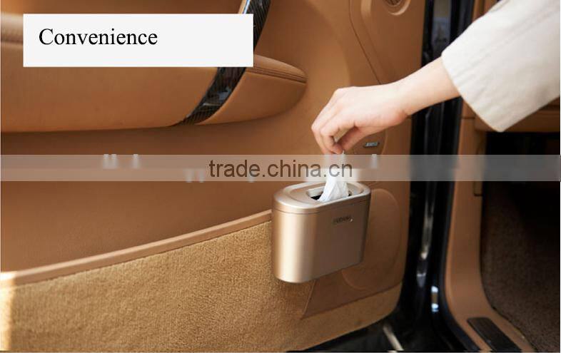 Mini Auto Car Vehicle Trash Rubbish Dust Can Litter Garbage Holder Container Bag Bin