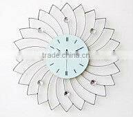 acrylic diamond metal wall clock