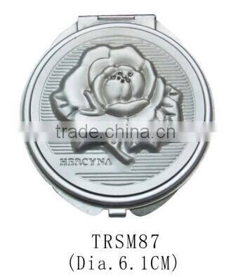 Promotional aluminum pocket make up mirror