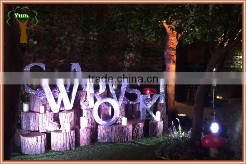 Artificial cut logs for indoor decoration