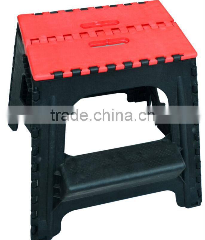 PP plastic folding stool with backside