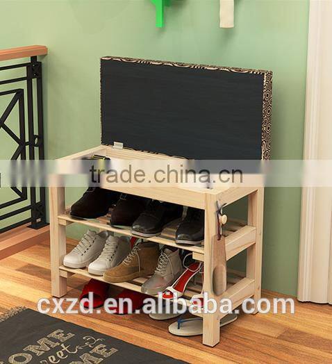 2016 hot selling wooden shoes-changing bench