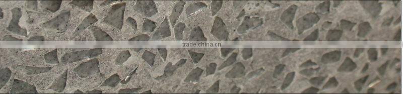 sandstone round flower pot with glass pieces garden pots