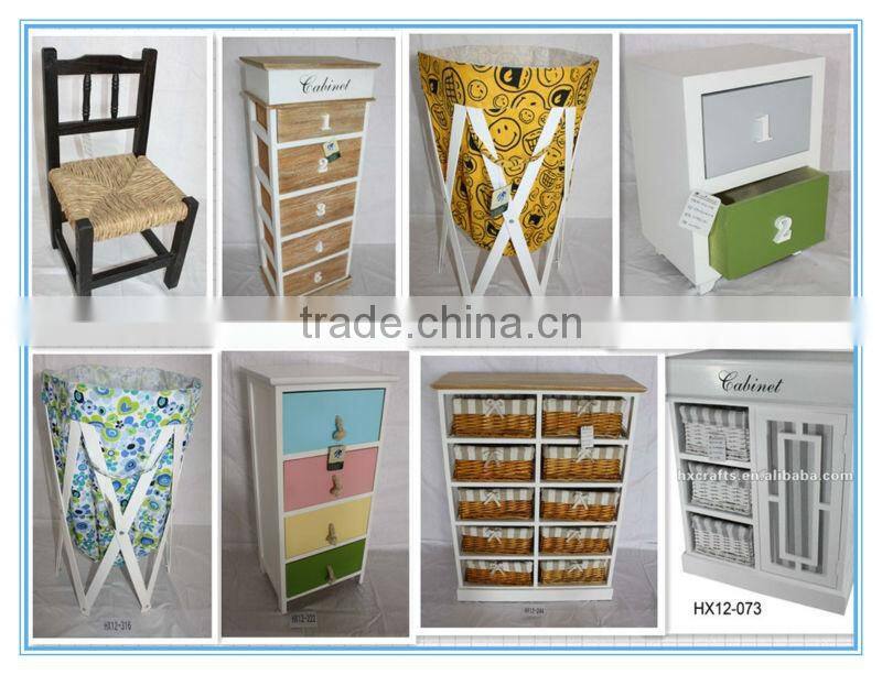 Folding & Collapsible Wood Canvas Hamper Linen Laundry Storage Washing Basket/Bin Clothes