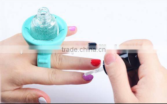Popular soft silicone nail art tools finger cots holder