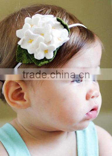 on alibaba express hot sale new products handmade eco friendly fabric decoration felt flower headband baby made in china
