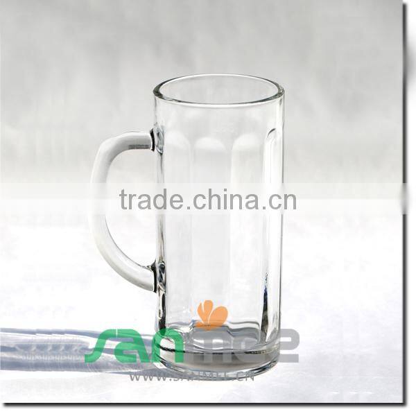 Round Thin Bottom Diamond Glass Beer Mugs