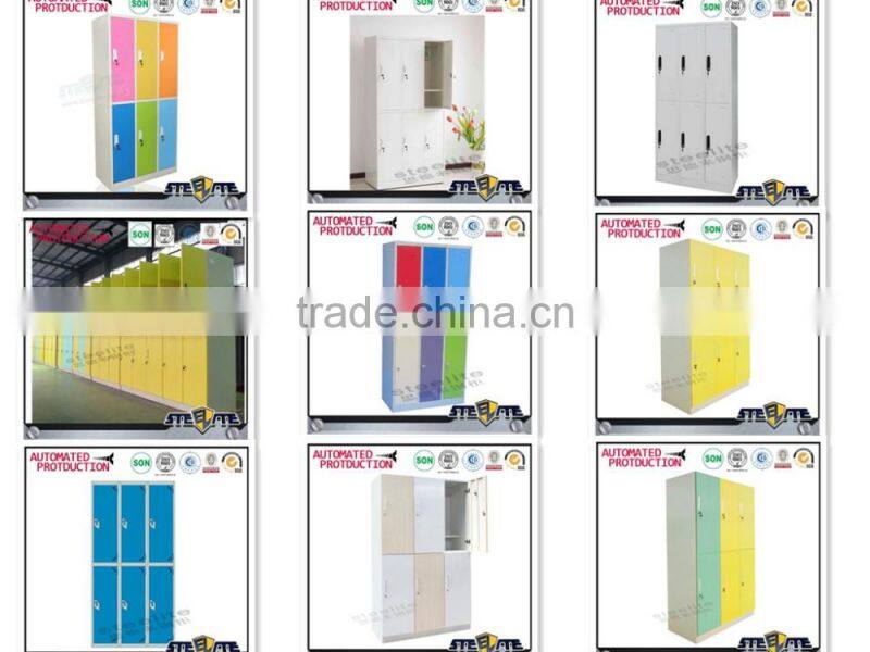 2 door steel lockable wardrobe steel locker cabinet