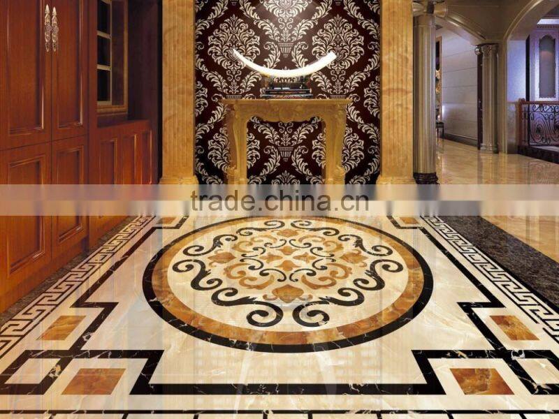 Luxury Gloss Polished Surface Imperial Gold Natural Marble Big Slab and Tile for Flooring BF12-04064a