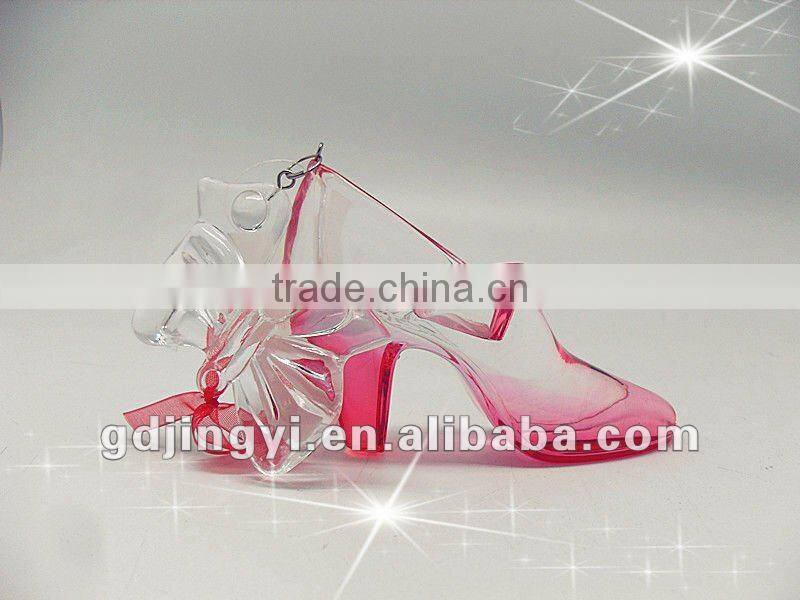 acrylic crystal craft Wedding heel shoe best gift for women