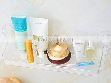 plastic transparent holder/shelves with sucker