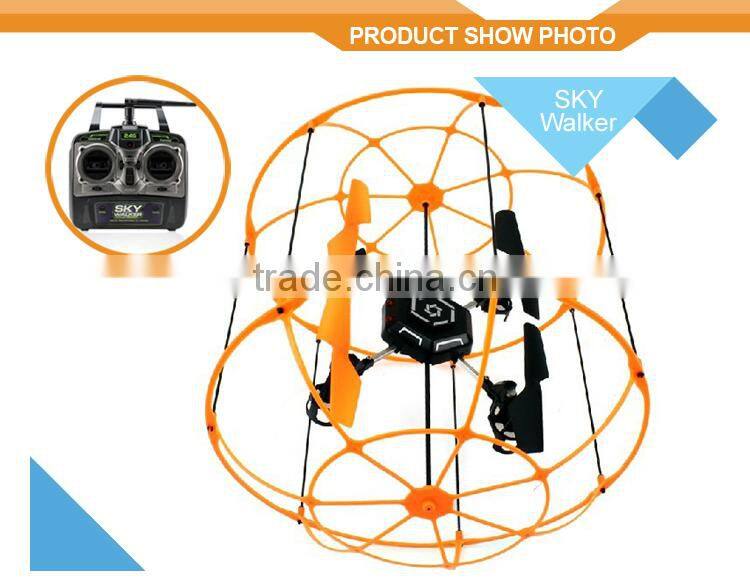 2015 hot toy SKY WALKER hsj UFO climbing wall 2.4G 4CH RC quadcopter Skywalker