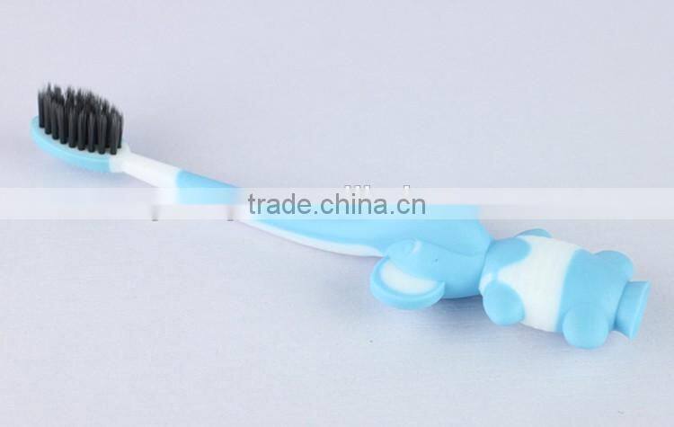 Lovely Elephant Handle Kids Toothbrush Animal Toothbrush With Rubber Suction Standing