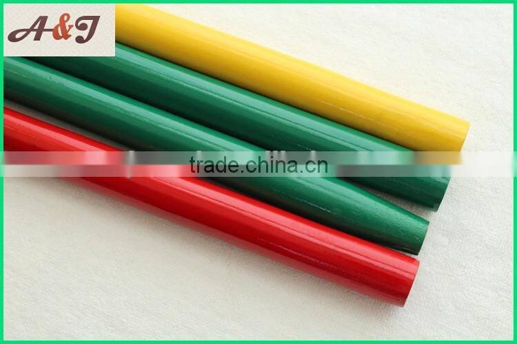 color painting wooden stick for cleaning tools