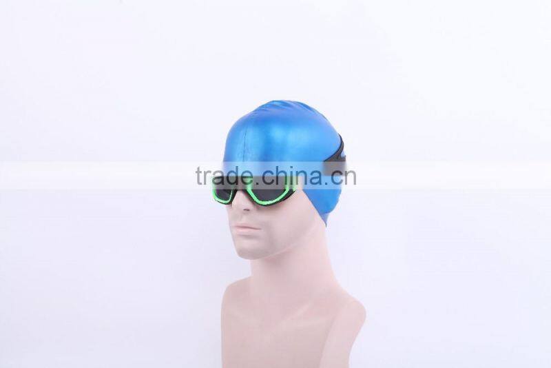 2016 New Panoramic Silicone Adult Swimming Goggles with Silver Mirrored lens (MM-7200)