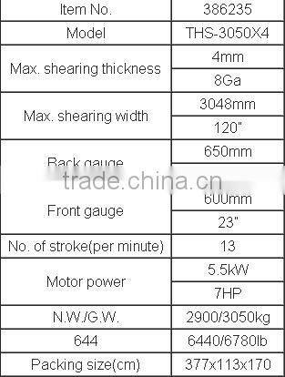 Hydraulic Shearing Machine THS-3050X4