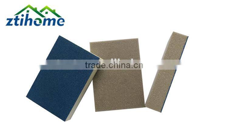 colored single side abrasive sanding sponge block for house cleaning