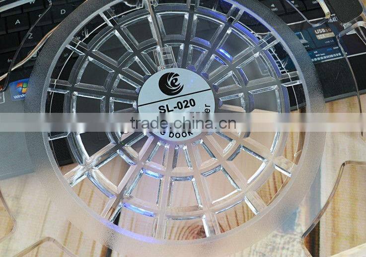 Notebook cooling pad 3 fans with led lights