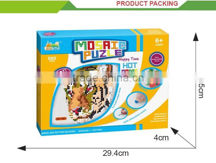 Hot sale diy mosaic puzzle game autism educational toys