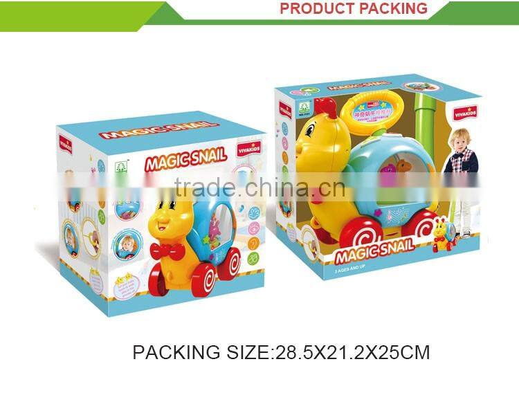 Top selling cartoon snail music high quailty kid car push handle