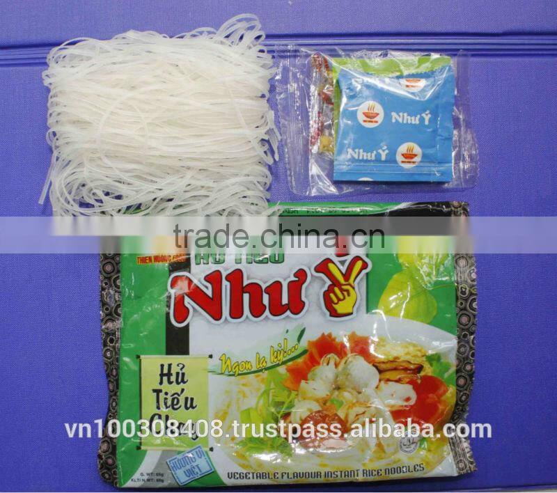 Vegetarian instant Rice Noodles 65 gr -- "HU TIEU "