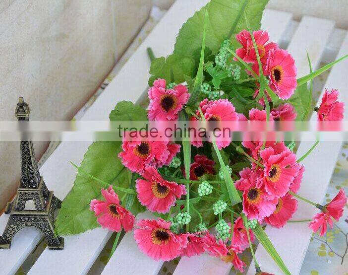 2014 mini rose stye flower, artificial silk flower bouquet
