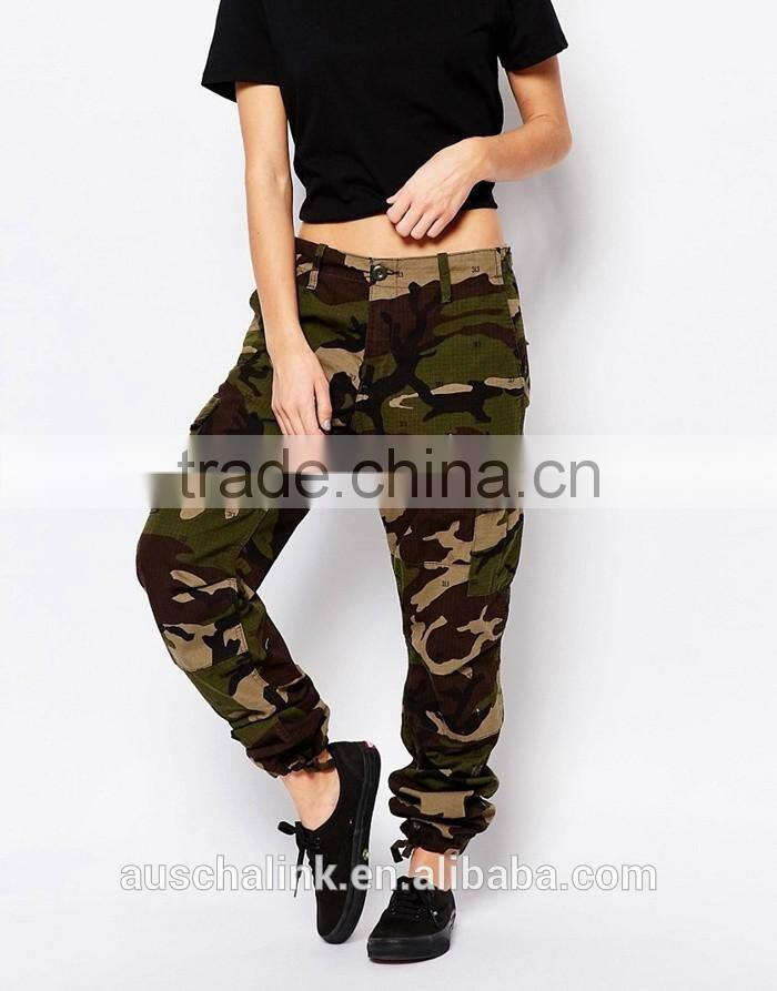 new fashion lady camouflage cargo trousers wholesale