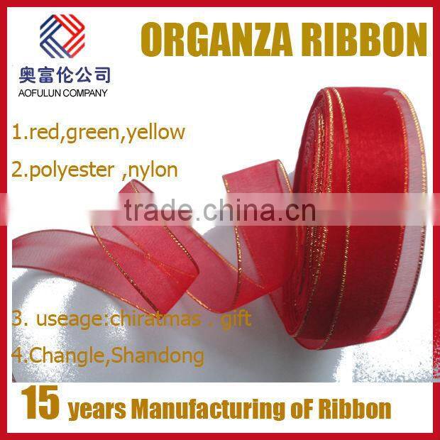 Handmade decorative 1'' nylon organza ribbon fabric flowers for headbands