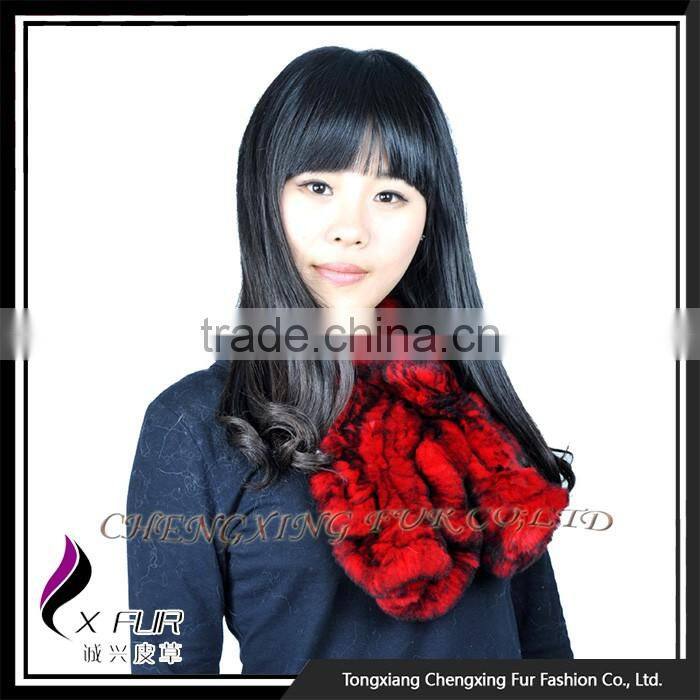 CX-S-48Y Factory Direct Sale Stock Rex Rabbit Fur Fashion Lady Scarf