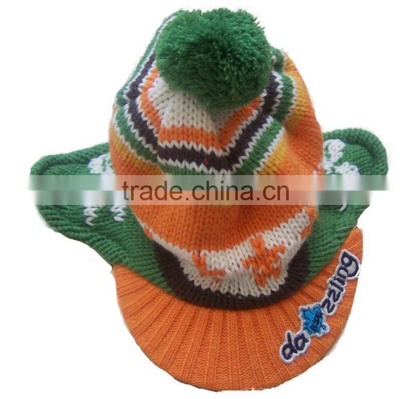 lovely fashion & popular knitted winter 100%acrylic baby hats