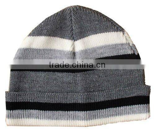 lovely flat knit style kids winter knitted strip hat factory
