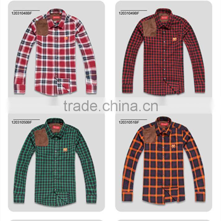 wholesale custom mens winter warm flannel plaids shirts