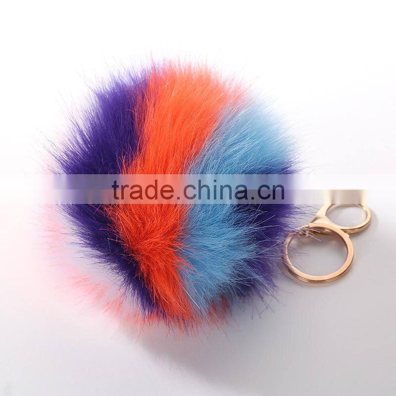 Fashion Tassel Pom Pom fur ball keychain Wholesale fur pompoms Tassel bag charm 114A