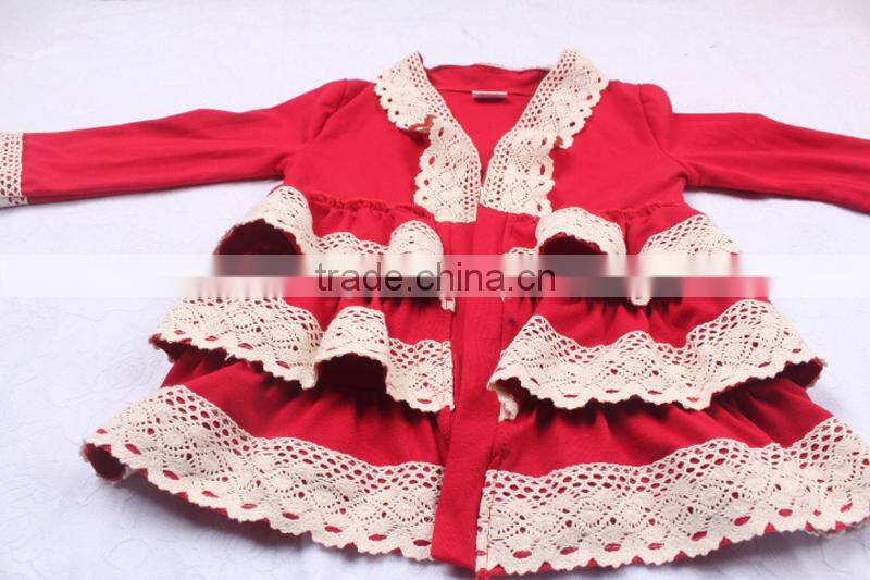 Boutique Baby Girls Top Outfits Fall Long Sleeve Kids 3 Layers Ruffle T-shirt