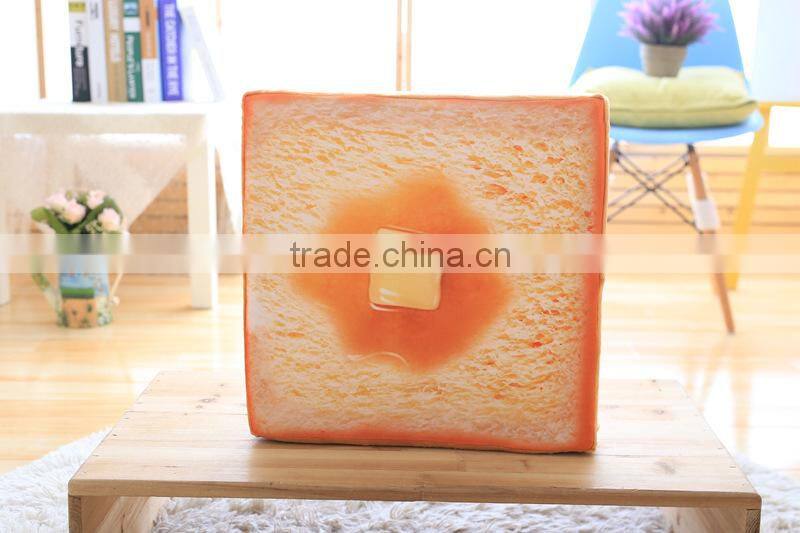 Amazon hot selling soft cat sponge cushion bread fruits printing pillow