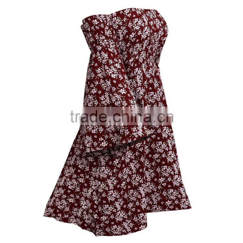 High Quality Styles Floral Off-Shoulder Dress Latest Dress Patterns Ladies for wholesale