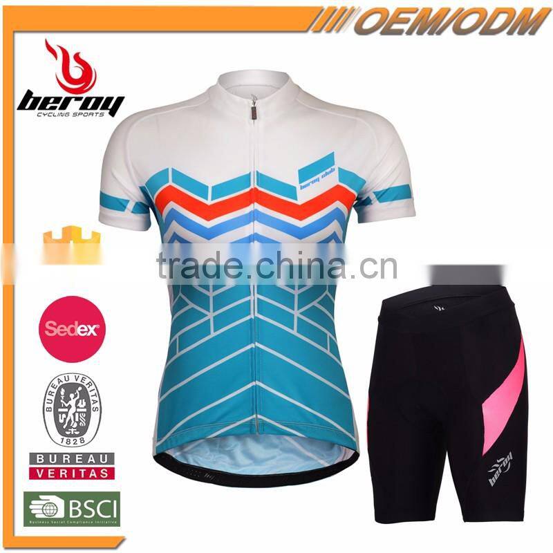 BEROY female pro racing bikes set,short sleeve cycling clothes for bike racing competition