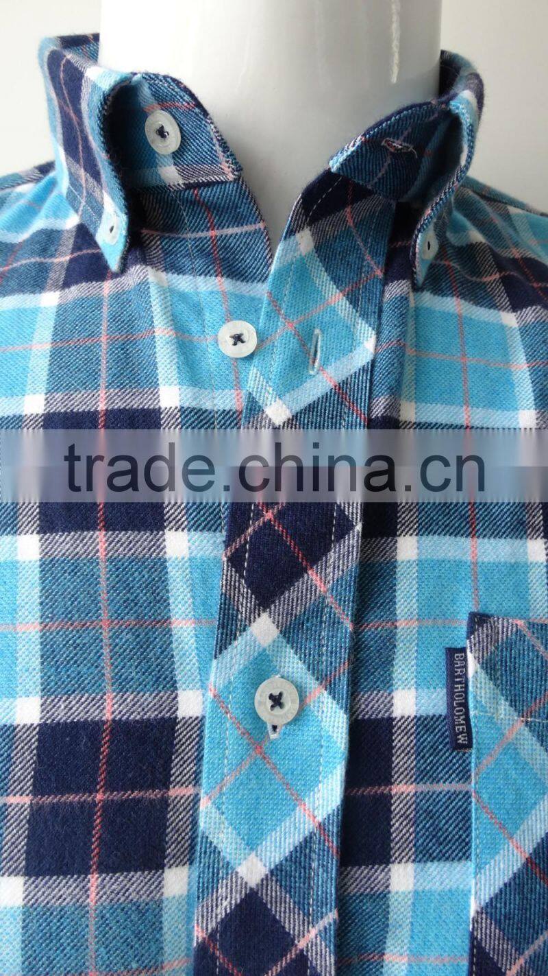 latest style man shirt 100% cotton flannel men shirts