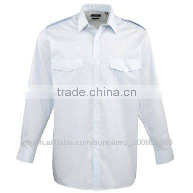 premier mens short sleeve white airline shirts airline pilot shirts