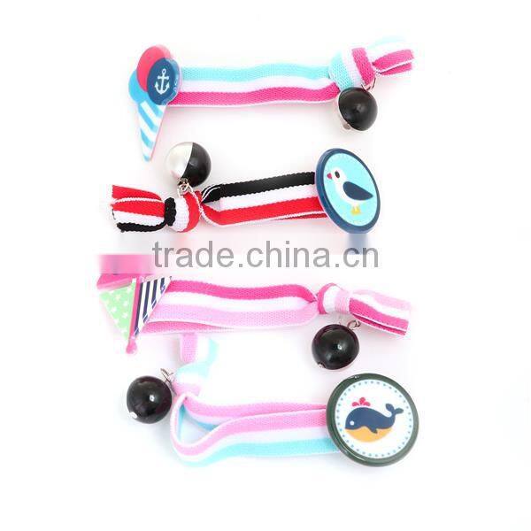Acrylic Imitation Pearl Hair Ties Sailing Boat Multicolor