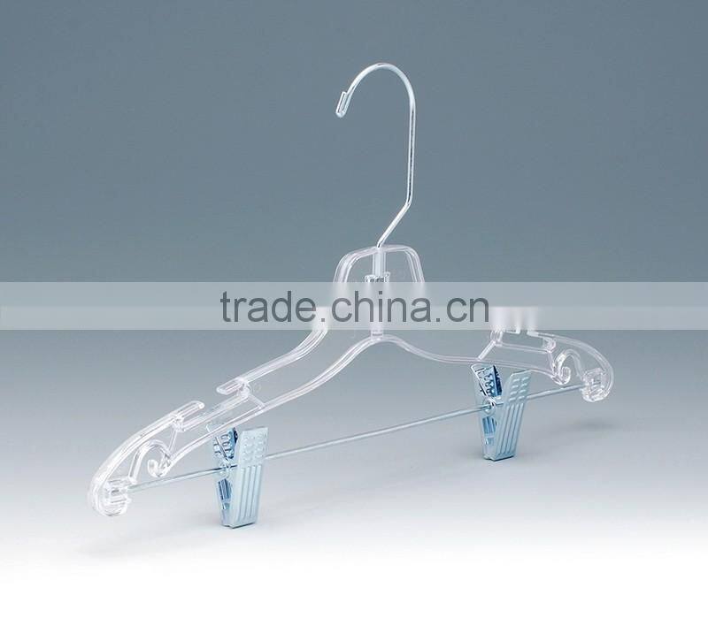 Semi-clear luxury white large plastic hanger
