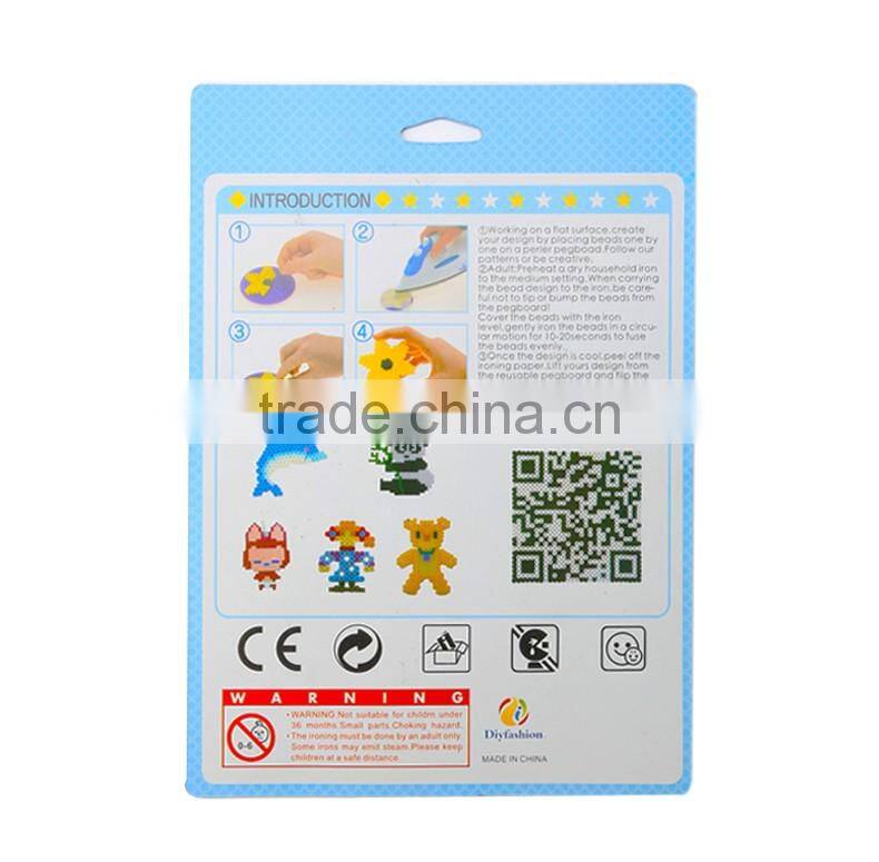 Diyfashion 5mm hama perler fuse beads Motorcycle set with puzzle iron paper and twezzer hama beads toys for kids 18034