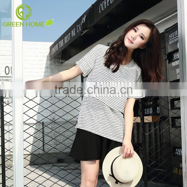 Comfortable Cotton Striped Maternity Clothes formal breast feeding clothing 100 pcs moq pregnancy clothes