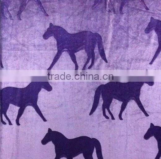 Super soft brushed horse design fabric for garment