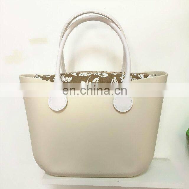 2017 Wholesale custom lady eva bag silicone t o te bag