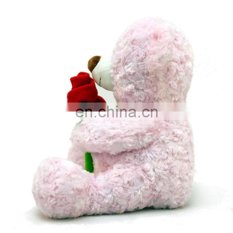 Custom Teddy Bear With Bouquet White Bear Plush Flower Valentine Stuffed Toys