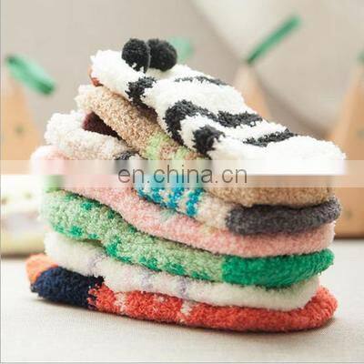 Elinfant newborn unisex baby animals socks anti-slip Non skid Slip infant crew socks with gift box